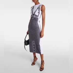 Jean Paul Gaultier Black and White Maxi Dress